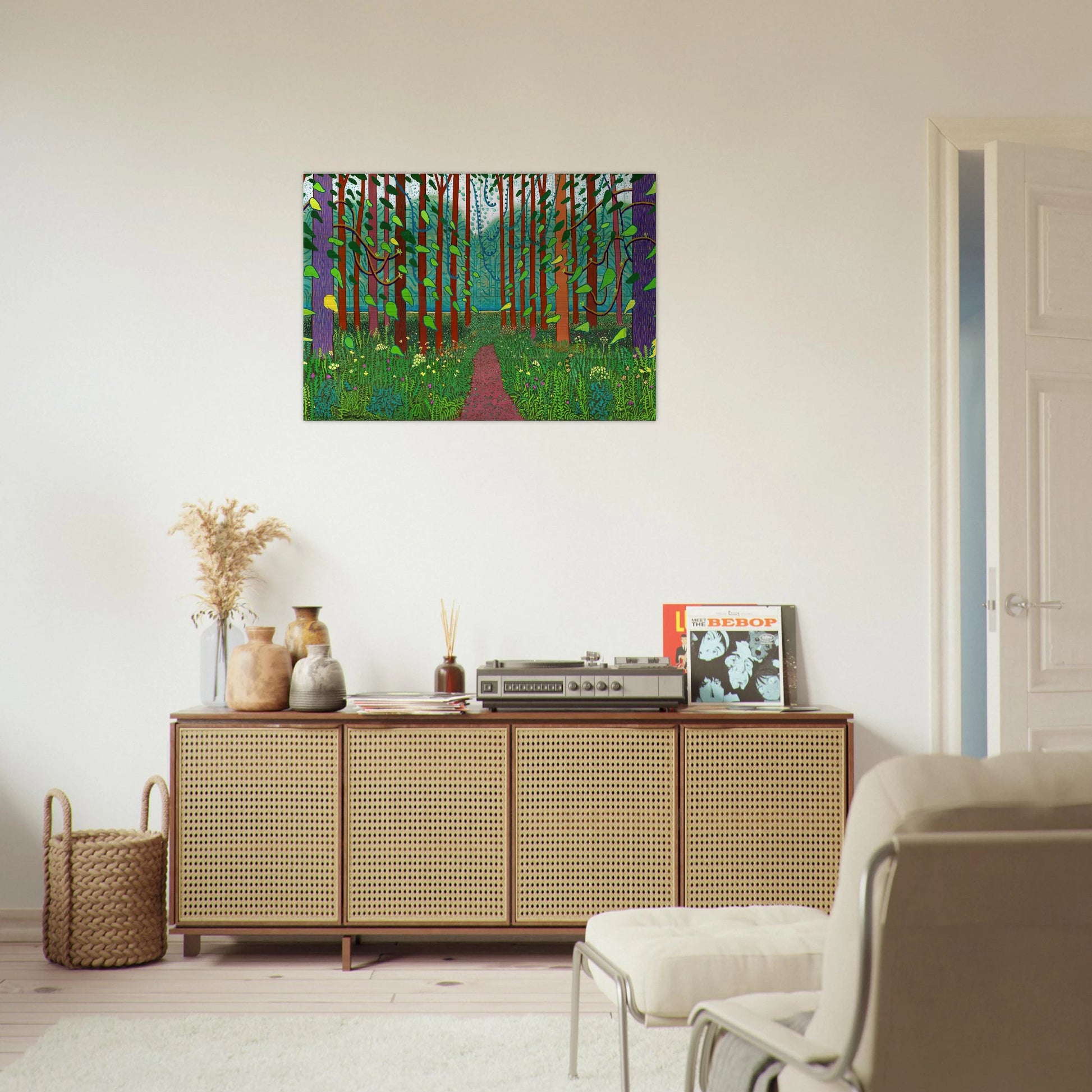 David Hockney - David Hockney Brushed Aluminum Print - 70x100 cm / 28x40 inches | David Hockney Aluminum Print | David Hockney Prints