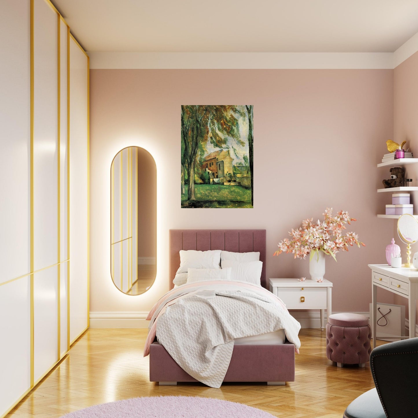 The pond of the Jas de Bouffan - Paul Cézanne Brushed Aluminum Print - 70x100 cm / 28x40 inches | Paul Cézanne Aluminum Print | Paul Cézanne Prints