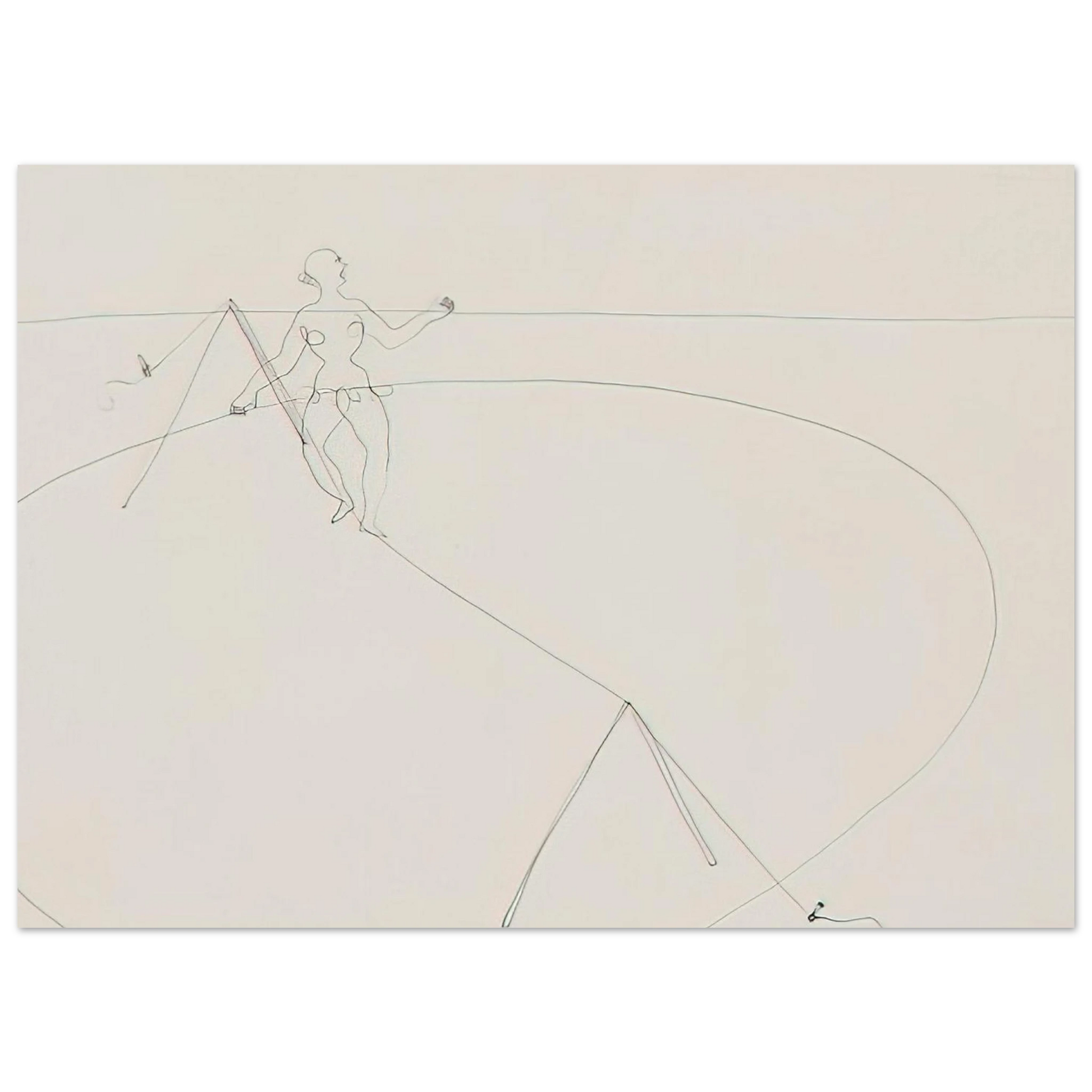 Alexander Calder - TIGHTROPE WALKER 1932 Fine Art Poster - 75x100 cm / 30x40 inches