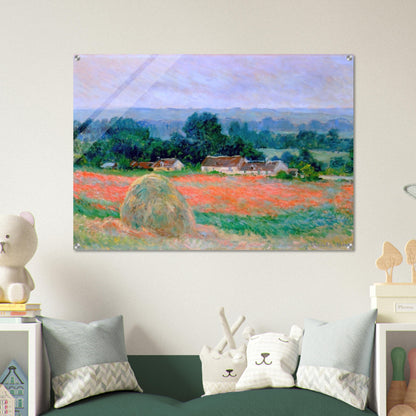 Haystack at Giverny - claude monet Acrylic Print - 70x100 cm / 28x40″ inches
