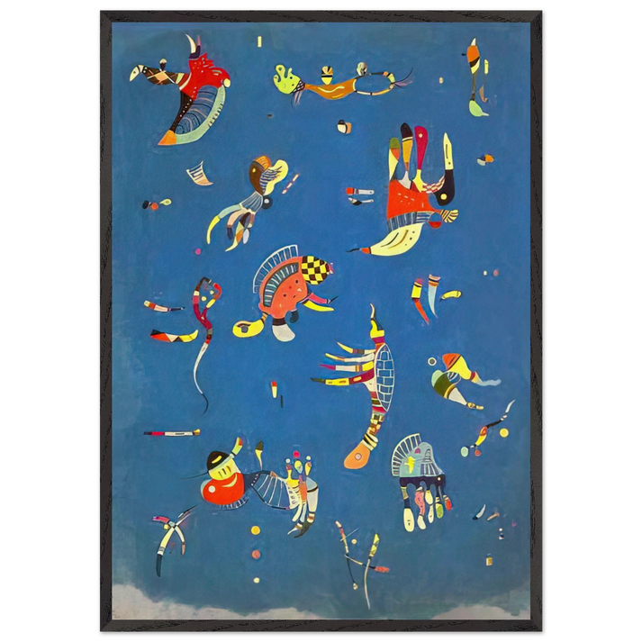 SKY BLUE 1940 - Wassily Kandinsky 70x100 cm / 28x40 inches Framed Art Print – Black Wooden Frame