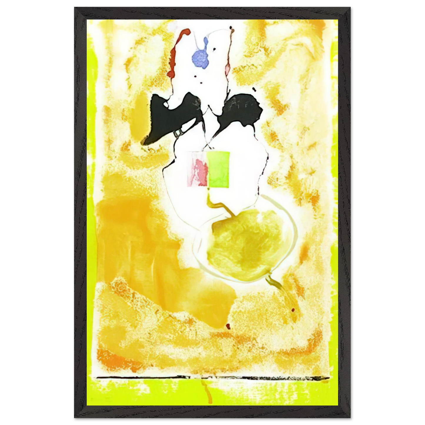 Helen Frankenthaler - Solar Imp - 2001 Wall art - 15x20 cm / 6x8 inches - Premium Wooden Framed Poster With Fine Art Paper - White frame
