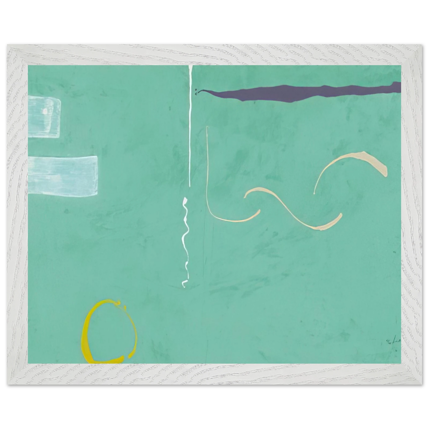 Helen Frankenthaler - Tahiti - 1989 Wall art - A1 (59.4 x 84.1  cm) - Premium Wooden Framed Poster With Fine Art Paper - White frame