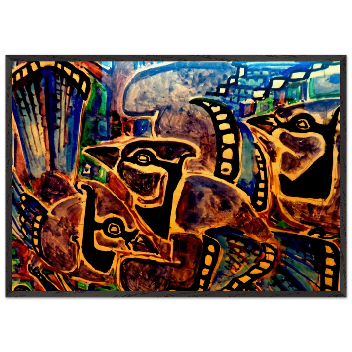 Walter Anderson N6 - Walter Inglis Anderson 70x100 cm / 28x40 inches Framed Art Print – Black Wooden Frame | Walter Anderson Prints