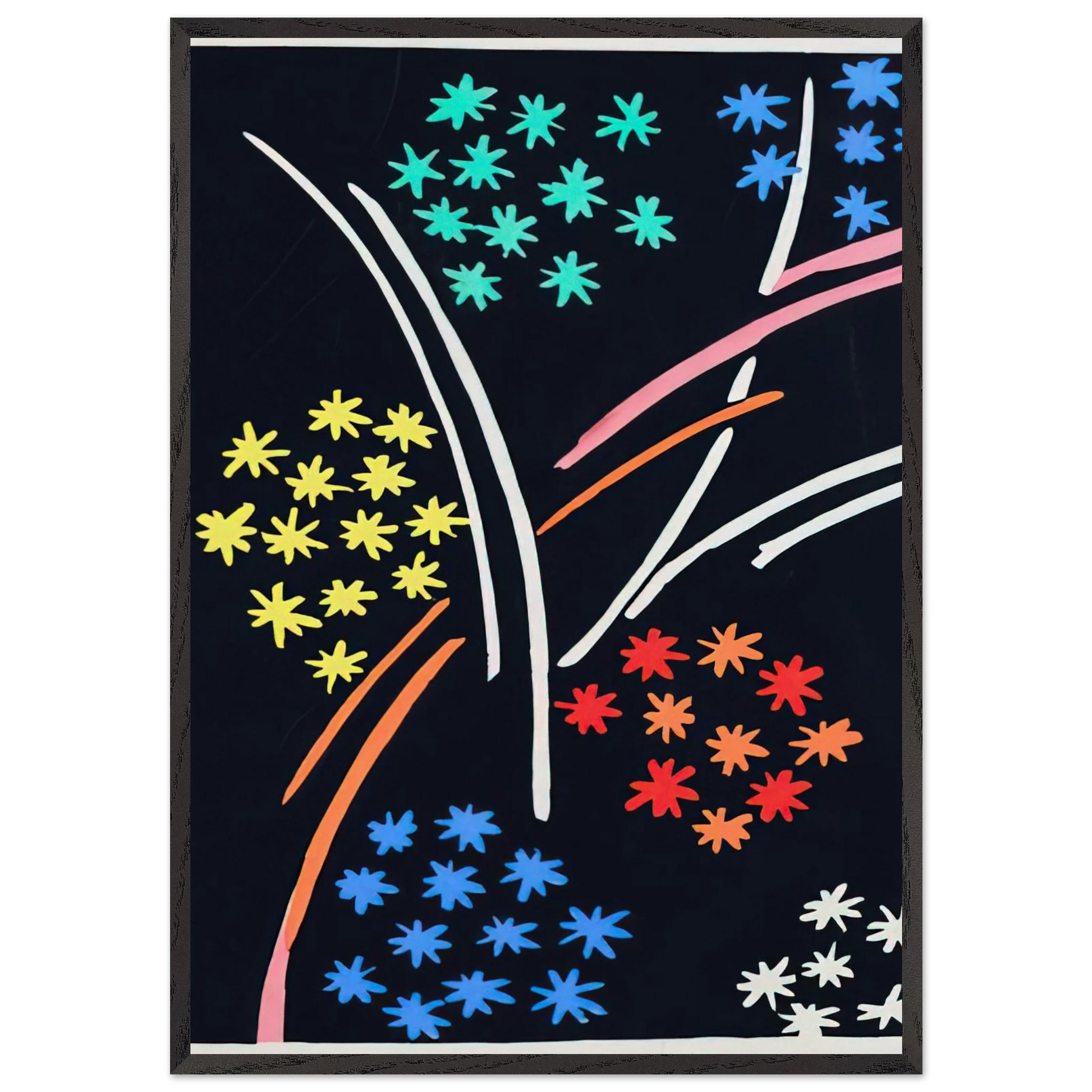 COMPOSITION 35 - Sonia Delaunay Framed Art Print – Black Wooden Frame - Default Title - -Framed Art Print