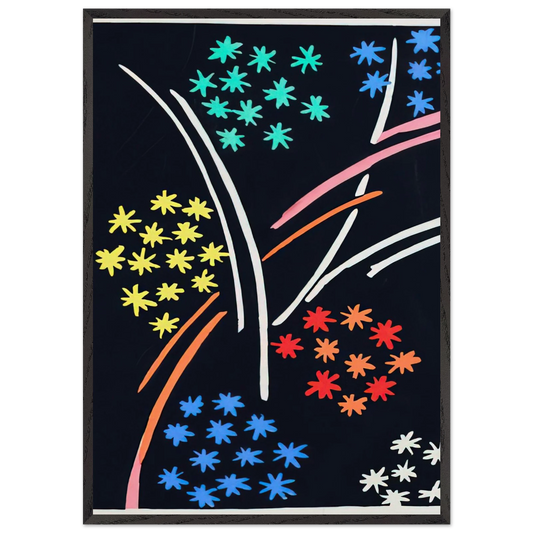 COMPOSITION 35 - Sonia Delaunay 70x100 cm / 28x40 inches Framed Art Print – Black Wooden Frame