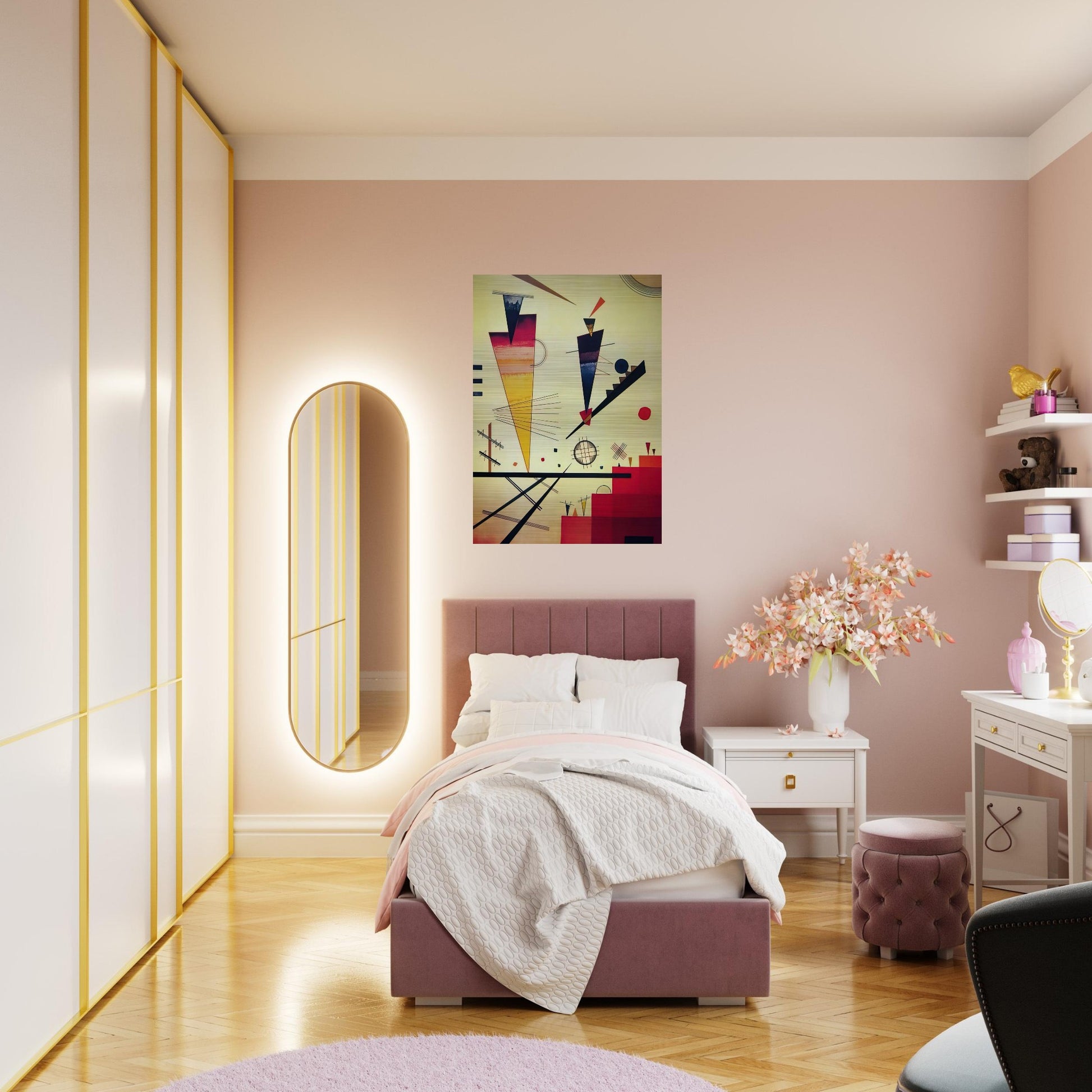 MERRY STRUCTURE 1926 - Wassily Kandinsky Brushed Aluminum Print - 70x100 cm / 28x40 inches | Wassily Kandinsky Aluminum Print | Wassily Kandinsky Prints