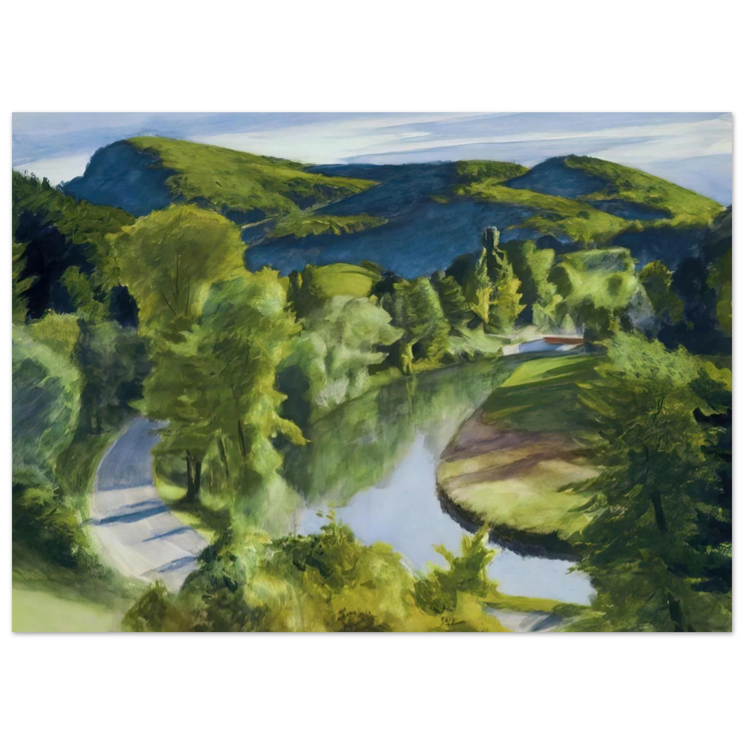 Edward Hopper - First Branch of the White River, Vermont Fine Art Poster - 40x60 cm / 16x24 inches