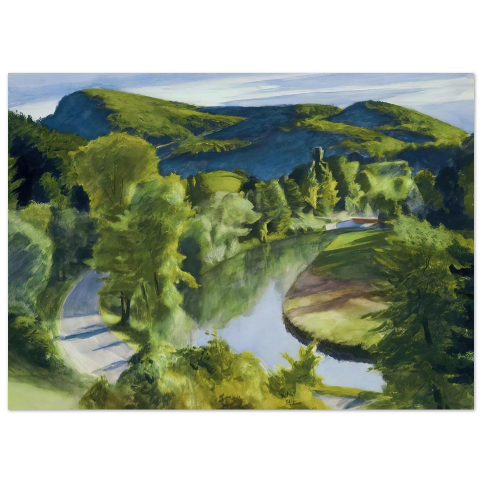 Edward Hopper - First Branch of the White River, Vermont Fine Art Poster - 40x60 cm / 16x24 inches