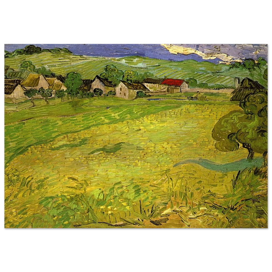 View of Vessenots near Auvers - Vincent van Gogh Brushed Aluminum Print - 70x100 cm / 28x40 inches | Vincent van Gogh Aluminum Print | Vincent van Gogh Prints