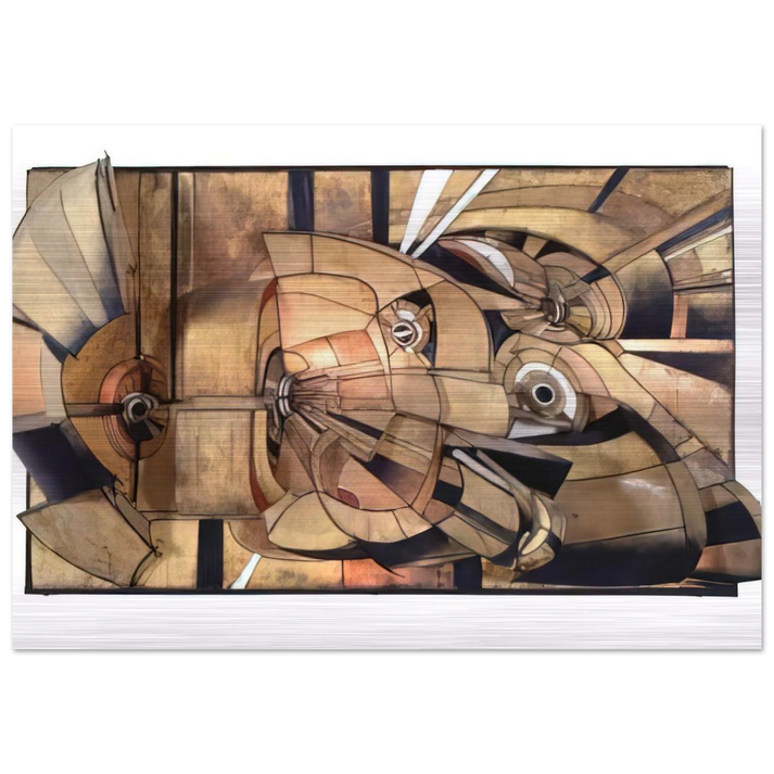 UNTITLED 1966 - Lee Bontecou Brushed Aluminum Print - 70x100 cm / 28x40 inches | Lee Bontecou Aluminum Print | Lee Bontecou Prints