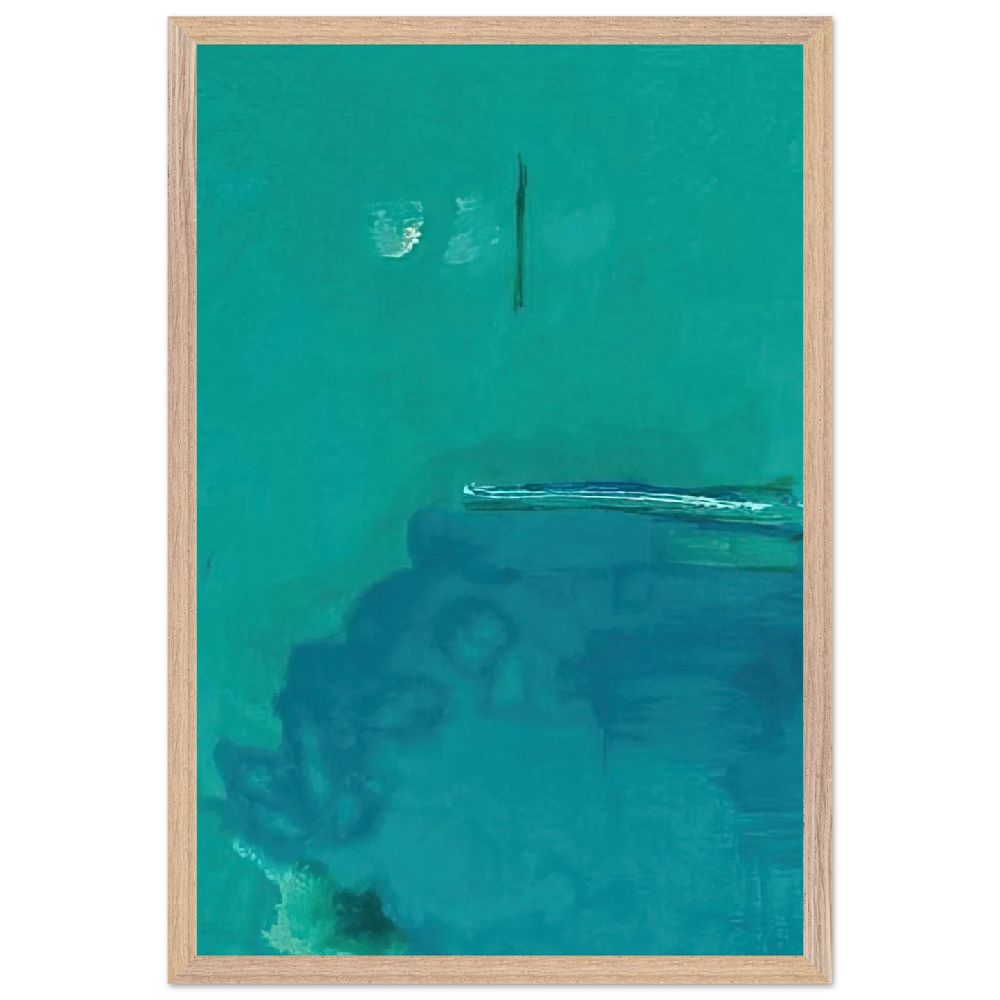 Helen Frankenthaler - Contentment Island - 2004 Wall art - A2 (42 x 59.4  cm) - Premium Wooden Framed Poster With Fine Art Paper - Black frame