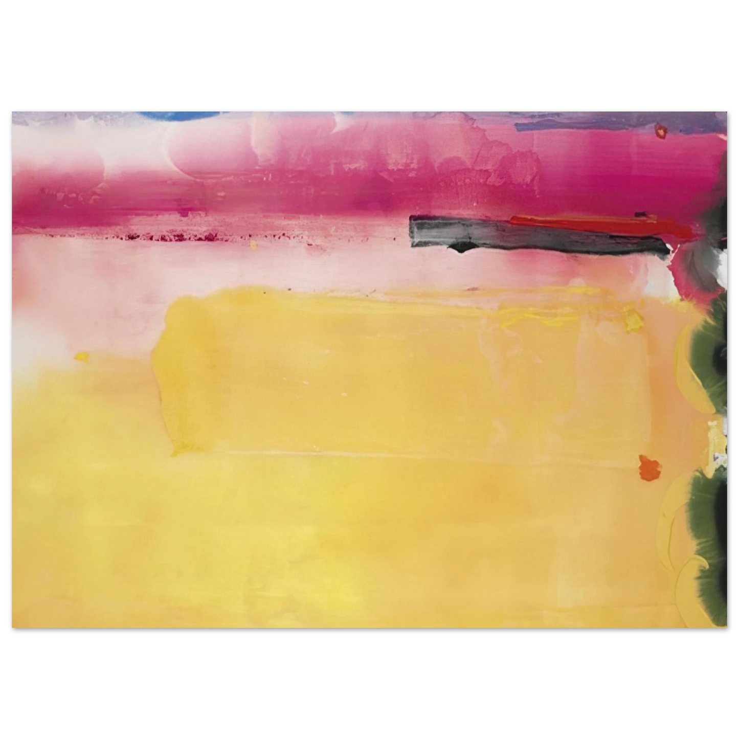 Helen Frankenthaler - Black-Eyed Susan - 1988 Wall art - 20x25 cm / 8x10 inches - Premium Wooden Framed Poster With Fine Art Paper - Black frame