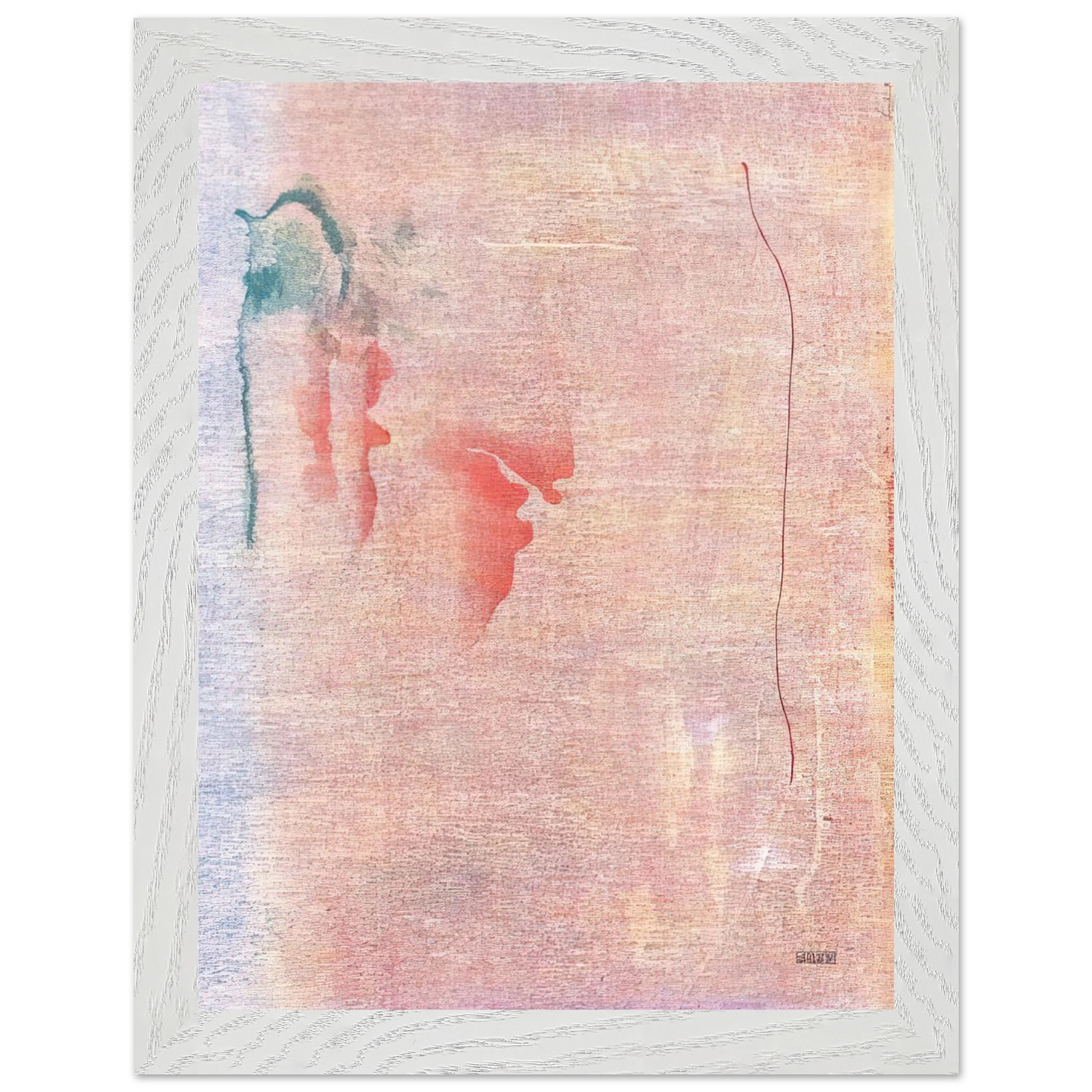 Helen Frankenthaler - Cedar Hill - 1983 Wall art - 60x80 cm / 24x32 inches - Premium Wooden Framed Poster With Fine Art Paper - White frame
