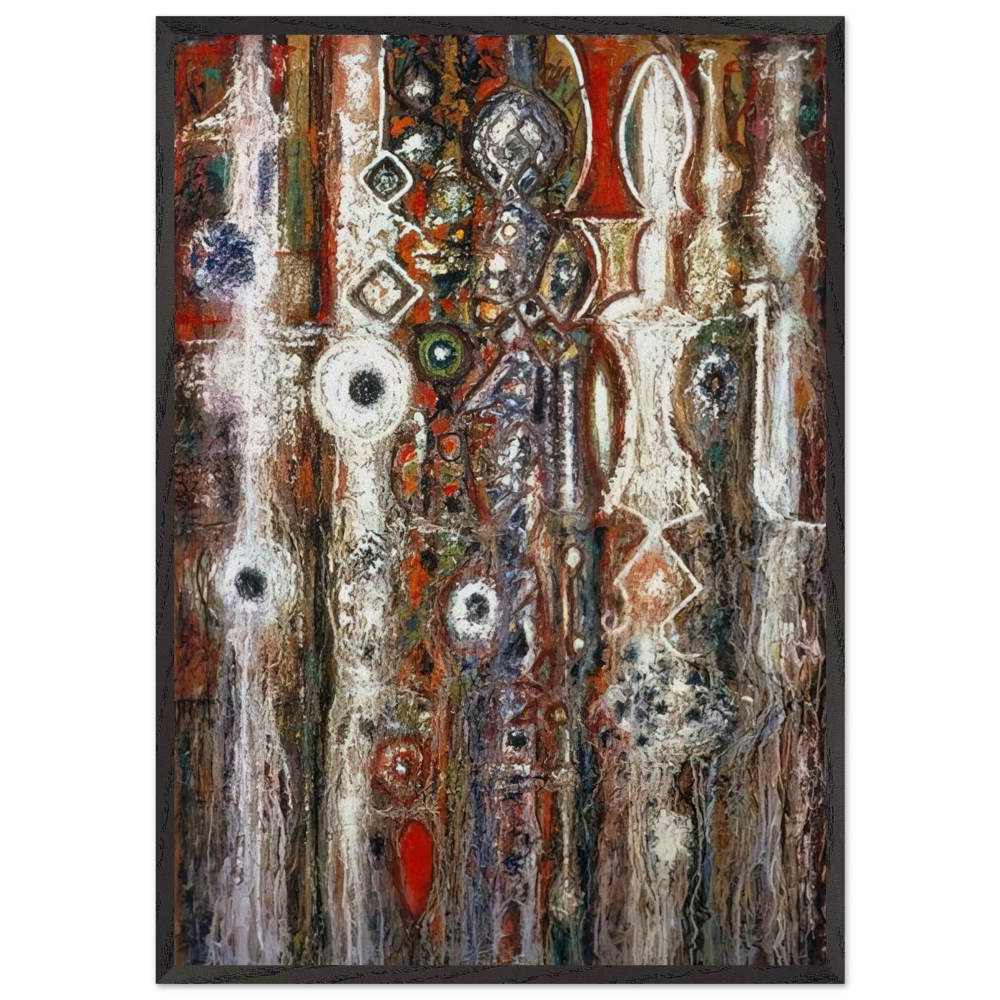 Illumination Gothic - 1958 - Richard Pousette-Dart Framed Art Print – Black Wooden Frame - Default Title - -Framed Art Print