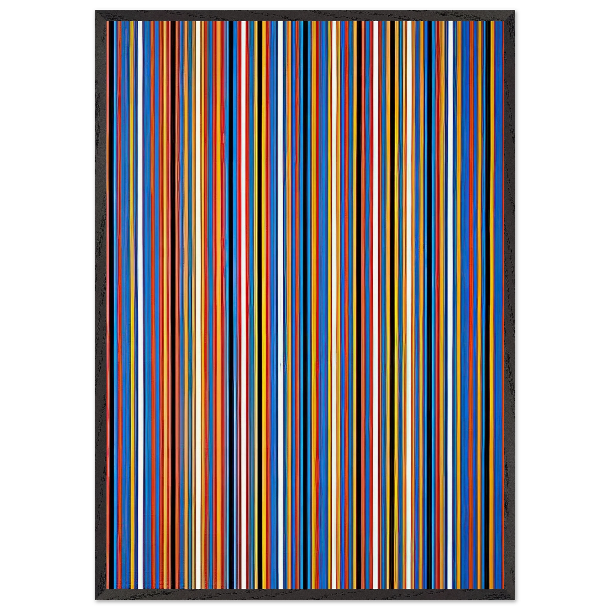 RA 2 1981 - Bridget Riley Framed Art Print – Black Wooden Frame - Default Title - -Framed Art Print