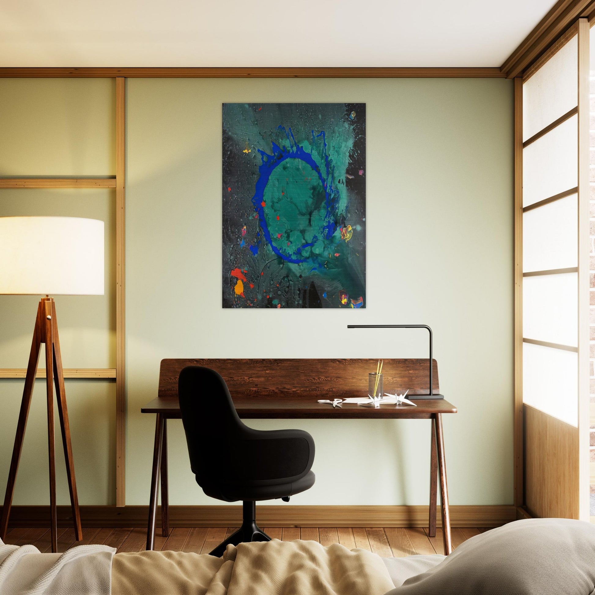 Jade Buddha 23.07.08 - 2008 - John Hoyland Brushed Aluminum Print - 70x100 cm / 28x40 inches | John Hoyland Aluminum Print | John Hoyland Prints