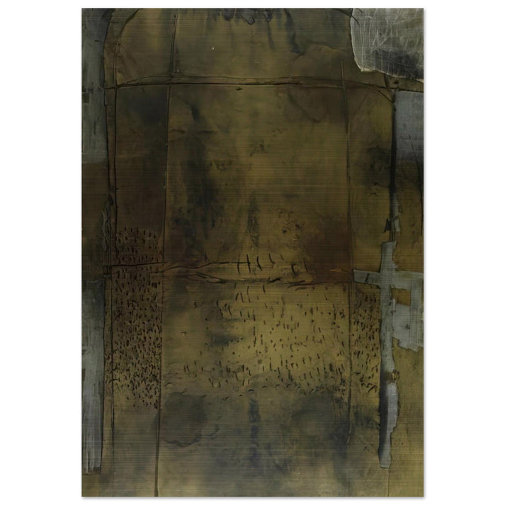 GREY OCHRE 1958 - Antoni Tapies Brushed Aluminum Print - 70x100 cm / 28x40 inches | Antoni Tapies Aluminum Print | Antoni Tapies Prints