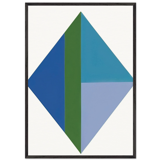 Four Identical Large Parts III - 1959 - Max Bill Framed Art Print – Black Wooden Frame - Default Title - -Framed Art Print