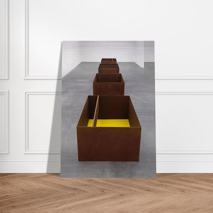 Untitled JUDDO0511-JUDDO0514 - 1989 - Donald Judd Brushed Aluminum Print - 70x100 cm / 28x40 inches | Donald Judd Aluminum Print | Donald Judd Prints