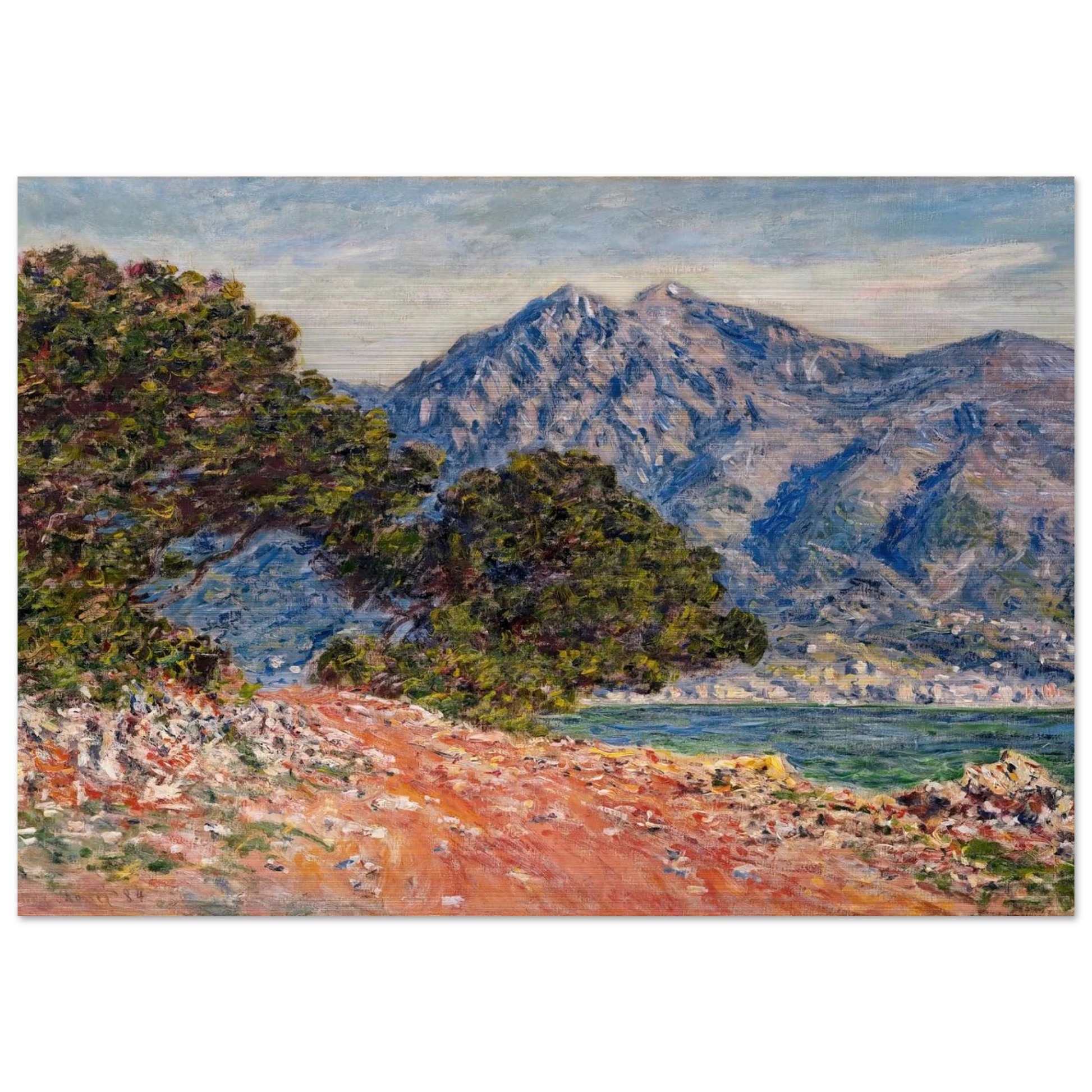Cap Martin 2 - claude monet Brushed Aluminum Print - 70x100 cm / 28x40 inches | claude monet Aluminum Print | claude monet Prints