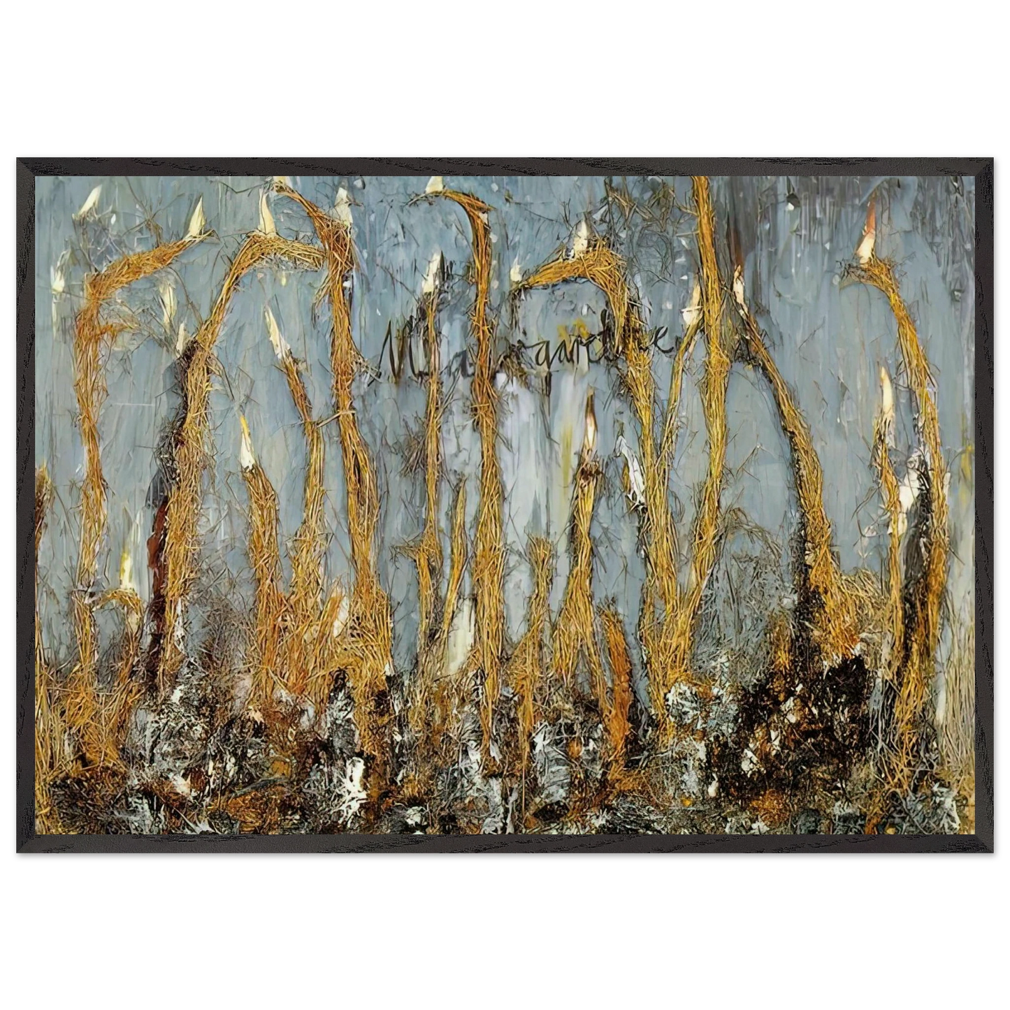MARGARETHE - Anselm Kiefer Framed Art Print – Black Wooden Frame - Default Title - -Framed Art Print