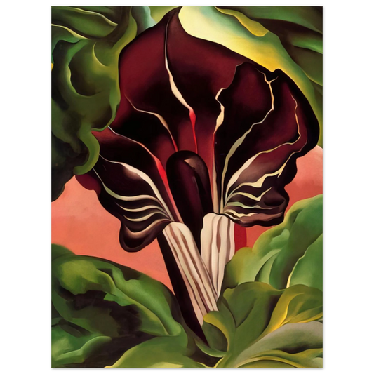 Georgia O'Keeffe - Jack-in-the-Pulpit II Fine Art Poster - 13x18 cm / 5x7 inches