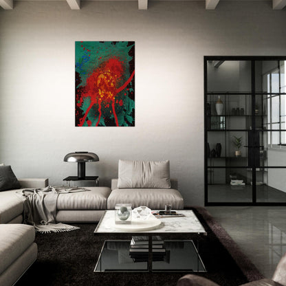 Blood Feud - 28.8.07 - 2007 - John Hoyland Brushed Aluminum Print - 70x100 cm / 28x40 inches | John Hoyland Aluminum Print | John Hoyland Prints