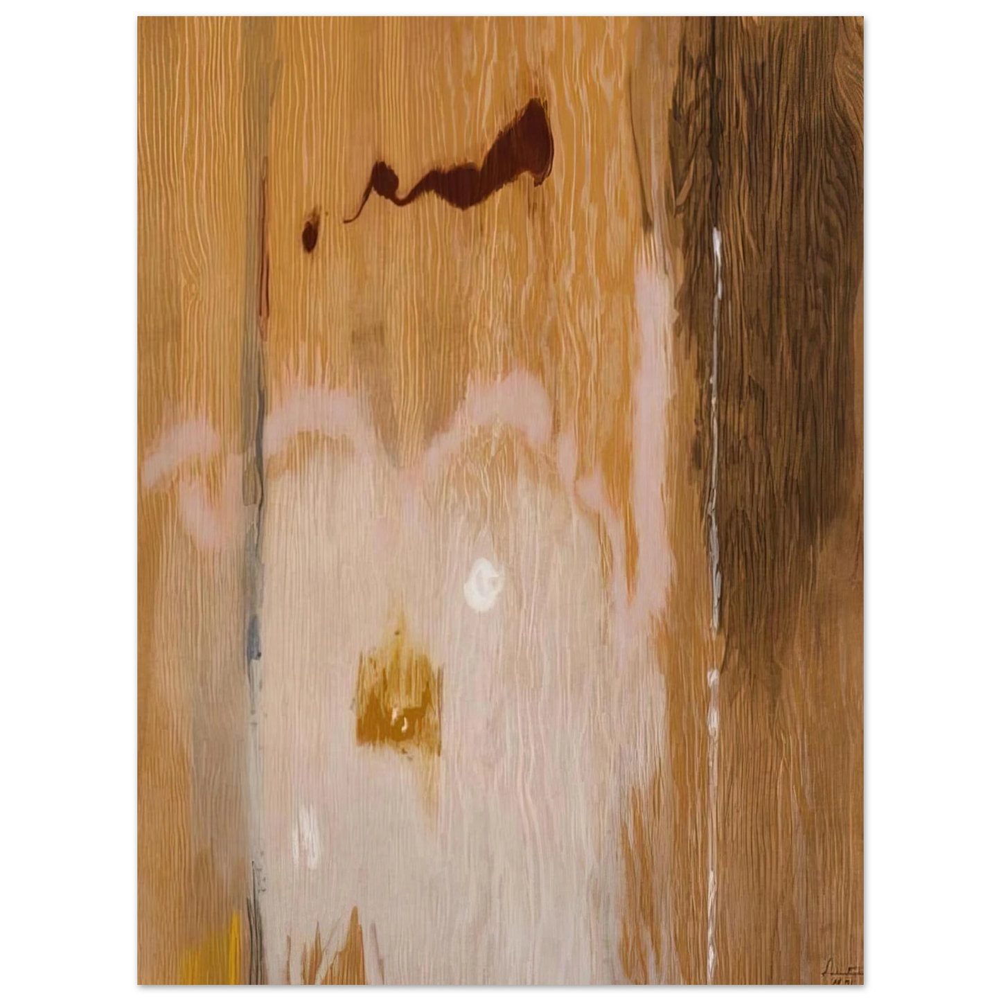 Helen Frankenthaler - Tales of Genji VI - 1998 Wall art - 13x18 cm / 5x7 inches - Premium Wooden Framed Poster With Fine Art Paper - White frame