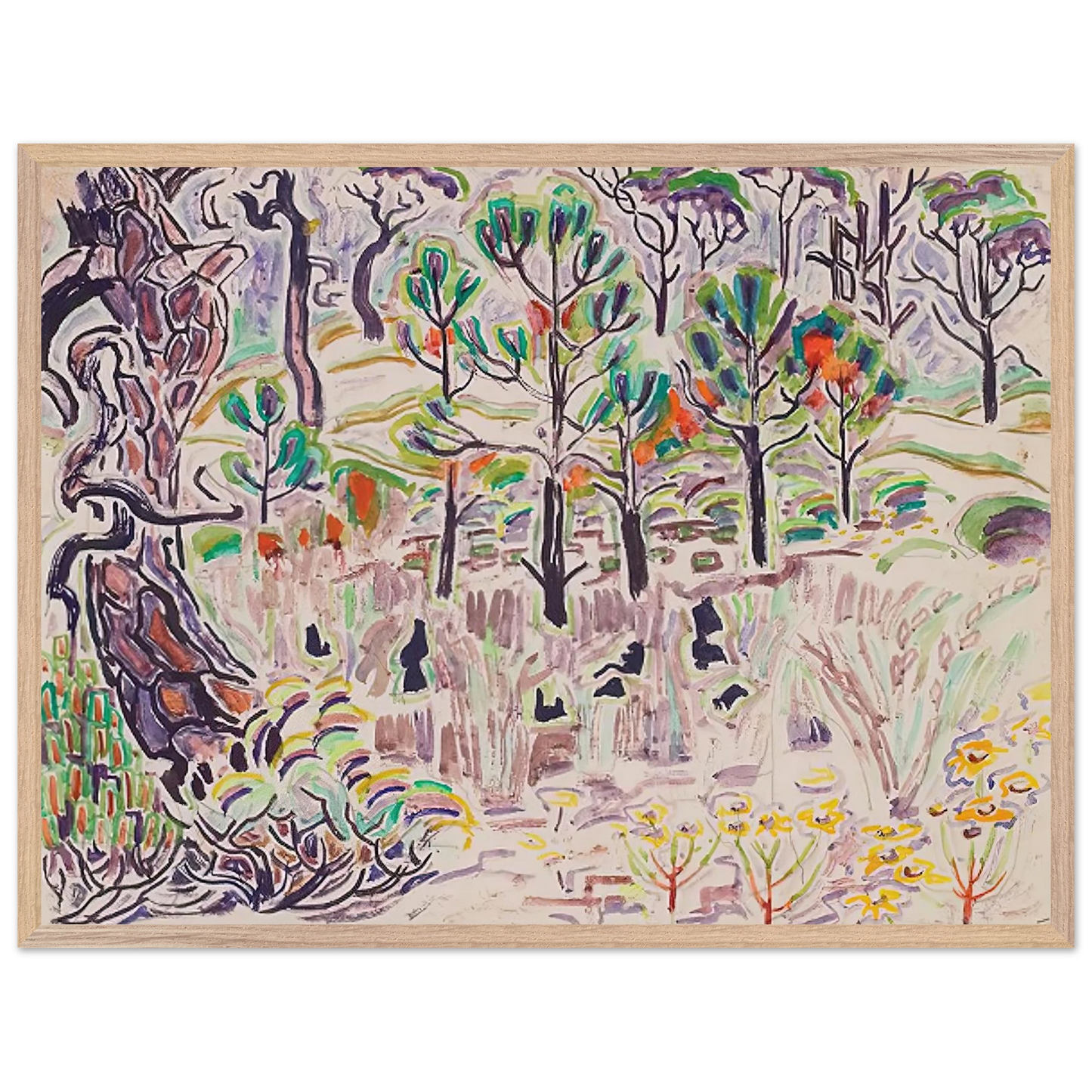 Walter Inglis Anderson - Walter Anderson Wall art - 30x45 cm / 12x18 Inches - Premium Wooden Framed Poster With Fine Art Paper - White frame