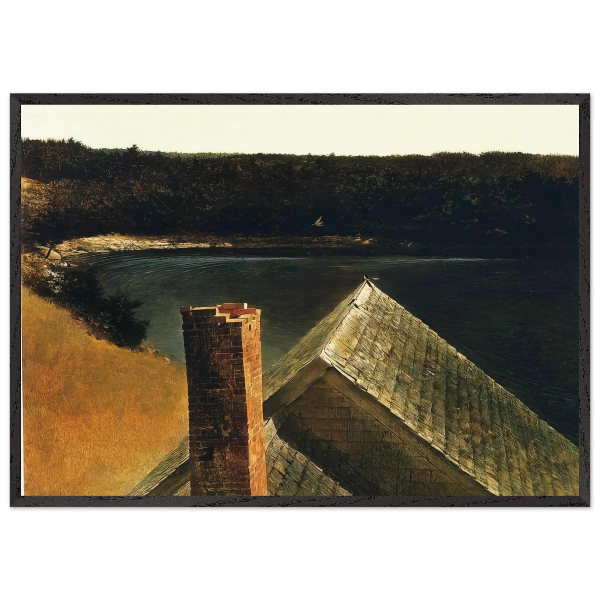 END OF OLSONS - Andrew Wyeth Framed Art Print – Black Wooden Frame - Default Title - -Framed Art Print