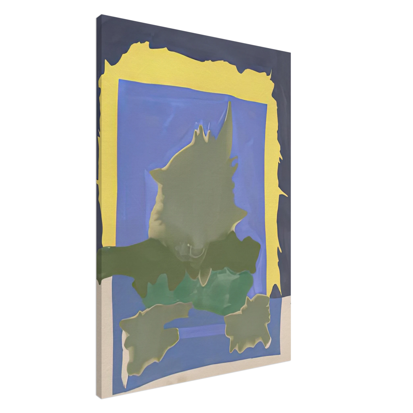 Helen Frankenthaler - Interior Landscape, 1964- Wall Art - 60x80 cm / 24x32 inches - Premium Wooden Framed Poster With Fine Art Paper - Black frame