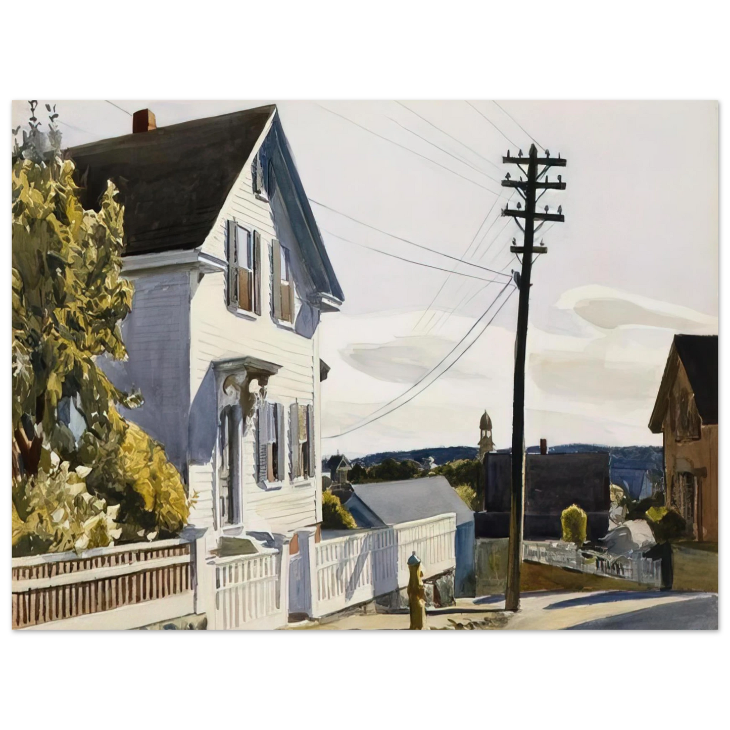 Edward Hopper - Adam s House Fine Art Poster - 13x18 cm / 5x7 inches