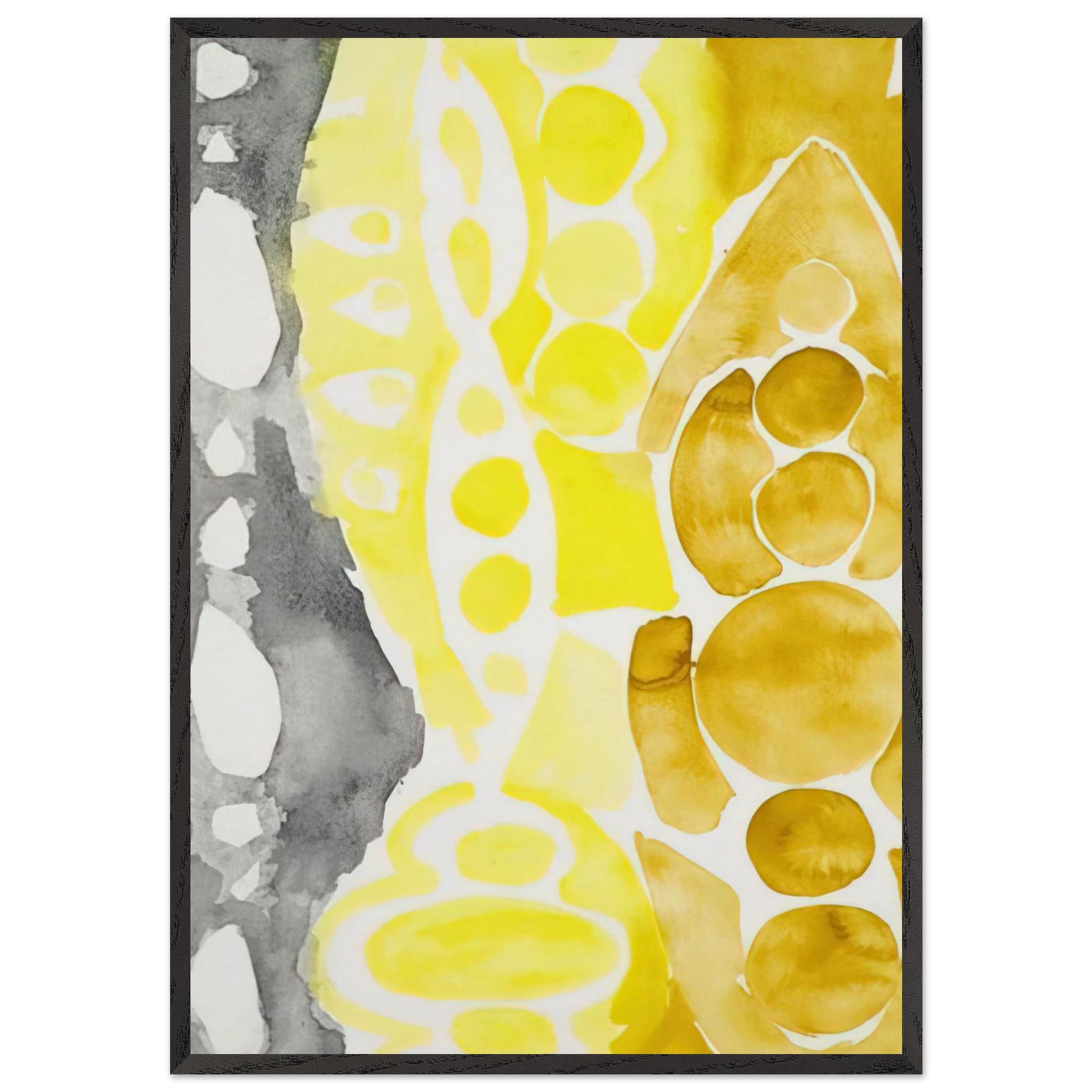 Siebdruck 1966 - 1 NOR - 1966 - Ernst Wilhelm Nay Framed Art Print – Black Wooden Frame - Default Title - -Framed Art Print