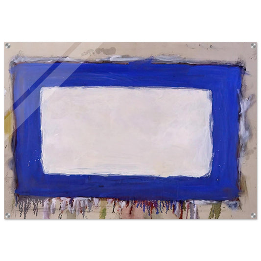 Blue Rectangle II - 1958 - Gene Davis Acrylic Print - 70x100 cm / 28x40″ inches | Gene Davis Wall Art | Gene Davis Prints