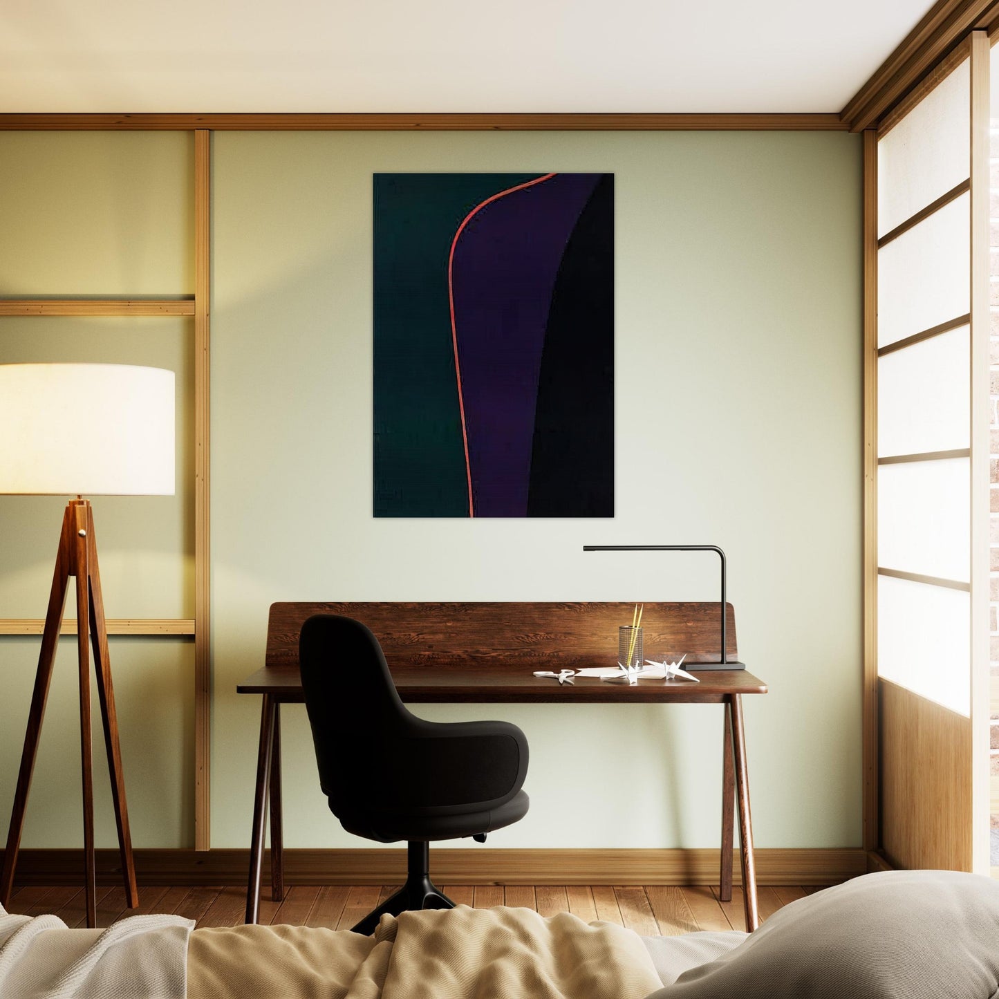 Untitled April 30 - 1977 - Lorser Feitelson Brushed Aluminum Print - 70x100 cm / 28x40 inches | Lorser Feitelson Aluminum Print | Lorser Feitelson Prints