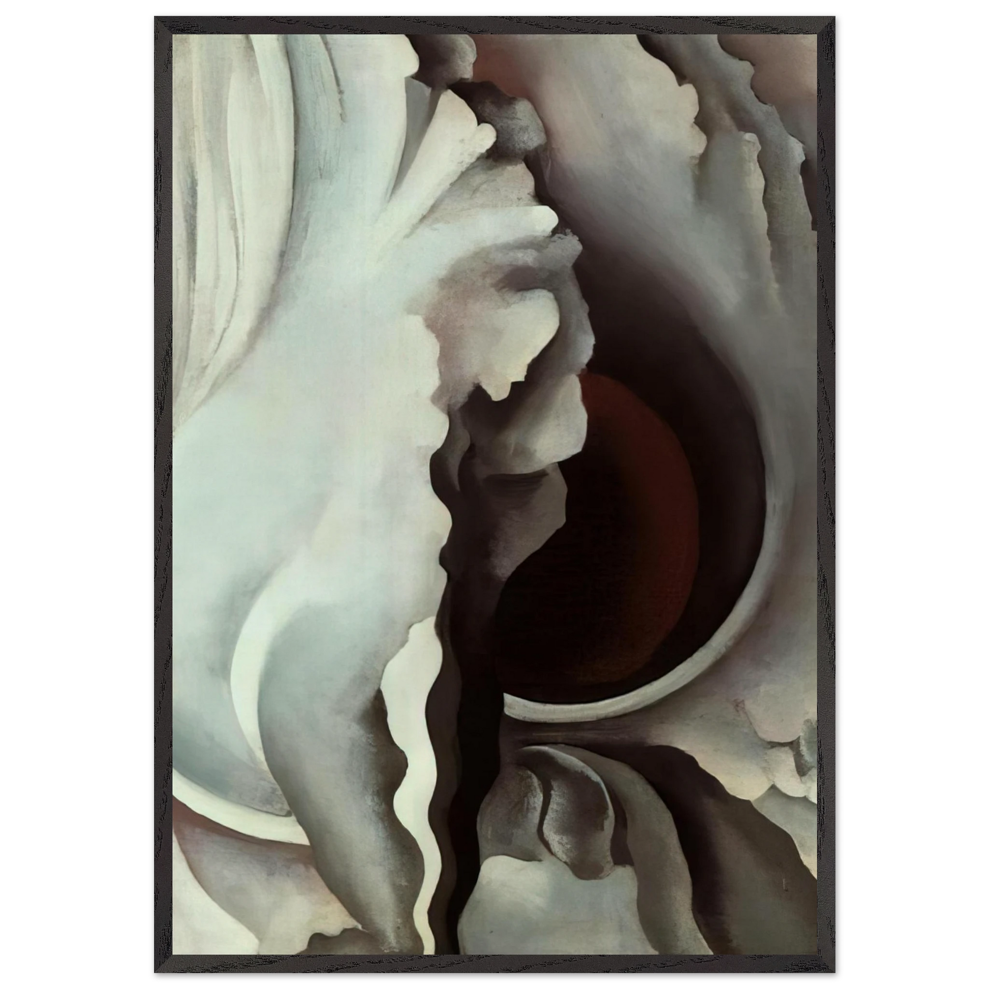 Black Iris - Georgia OKeeffe 70x100 cm / 28x40 inches Framed Art Print – Black Wooden Frame