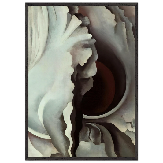 Black Iris - Georgia OKeeffe 70x100 cm / 28x40 inches Framed Art Print – Black Wooden Frame