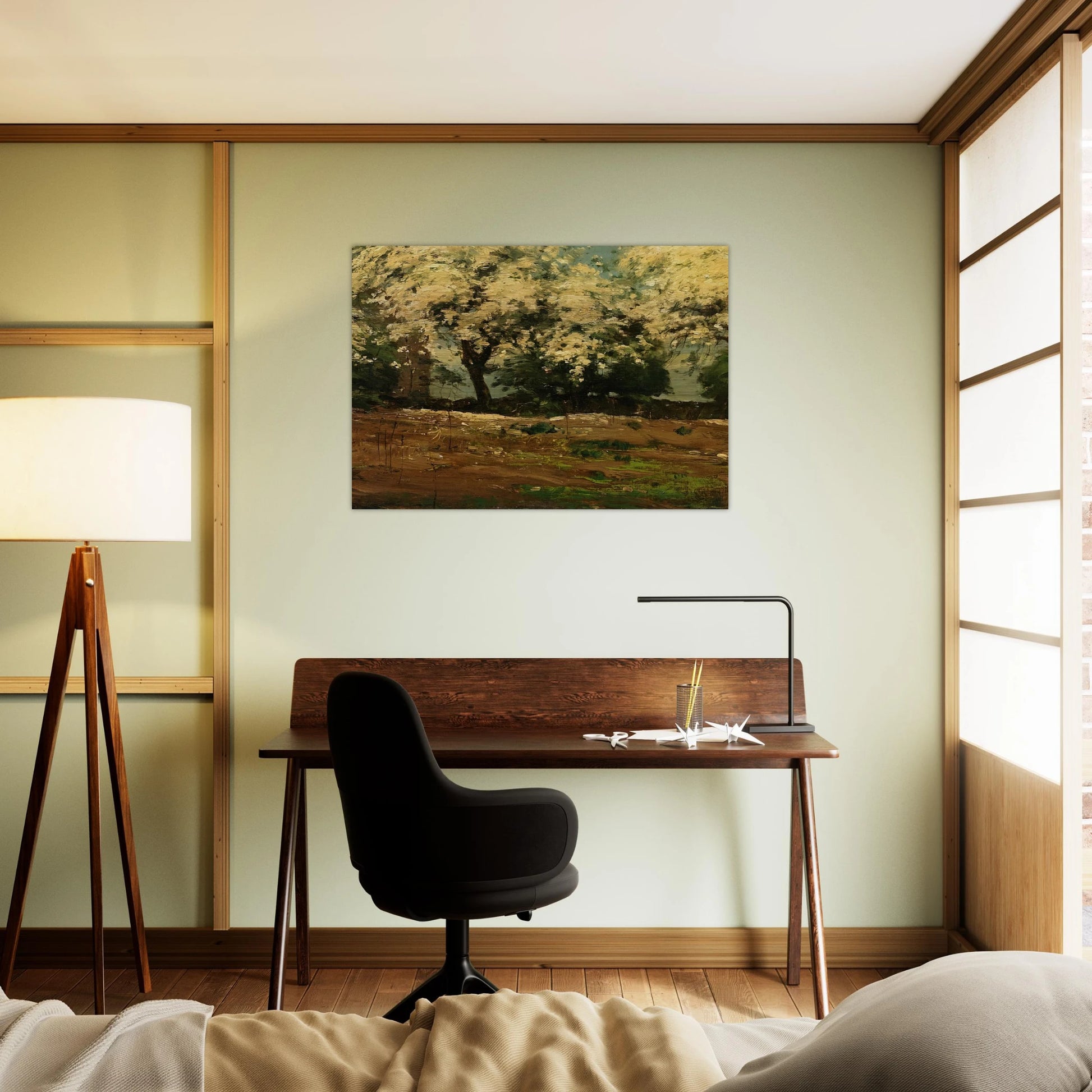 Blossoms - Childe Hassam Brushed Aluminum Print - 70x100 cm / 28x40 inches | Childe Hassam Aluminum Print | Childe Hassam Prints