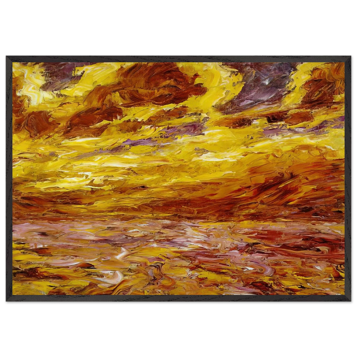 Autumn Sea VII - Emil Nolde 70x100 cm / 28x40 inches Framed Art Print – Black Wooden Frame