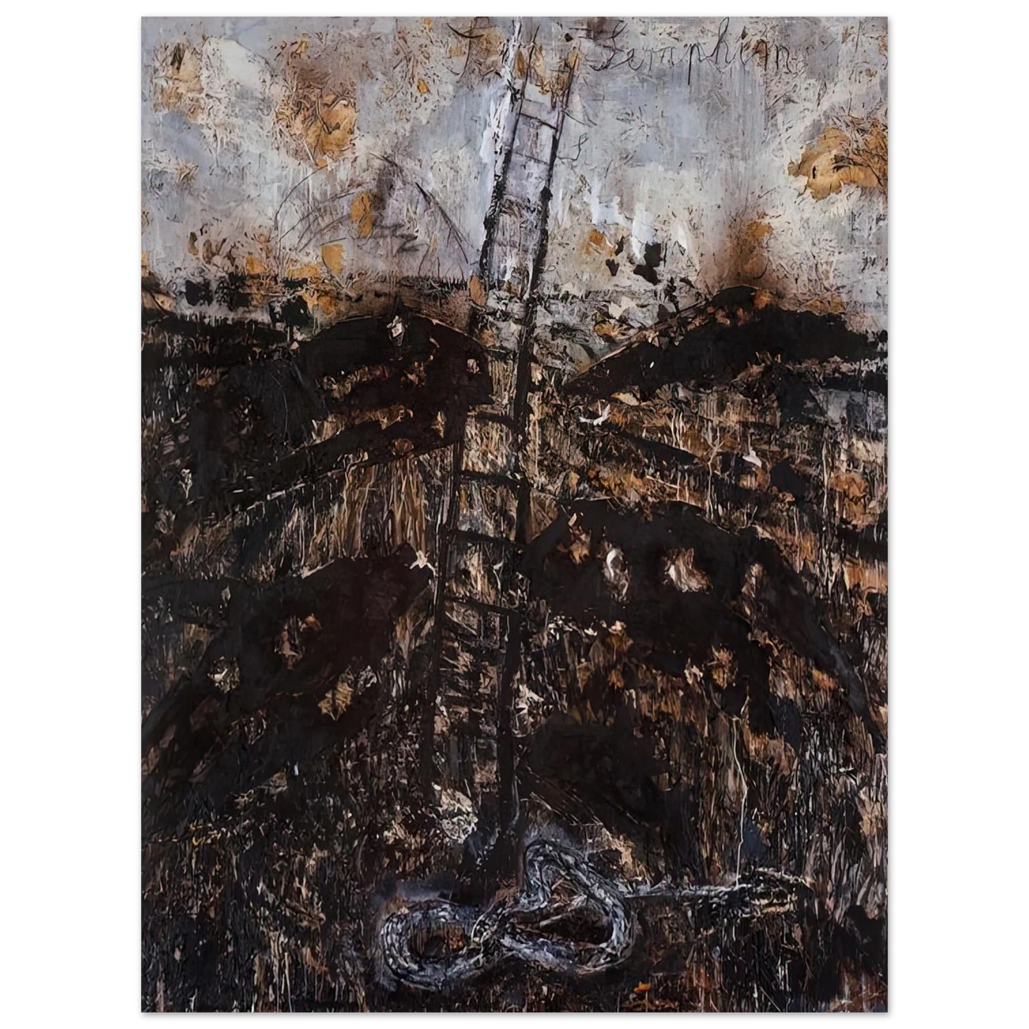 Anselm Kiefer - SERAPHIM 1984  75x100 cm / 30x40inches Fine Art Poster
