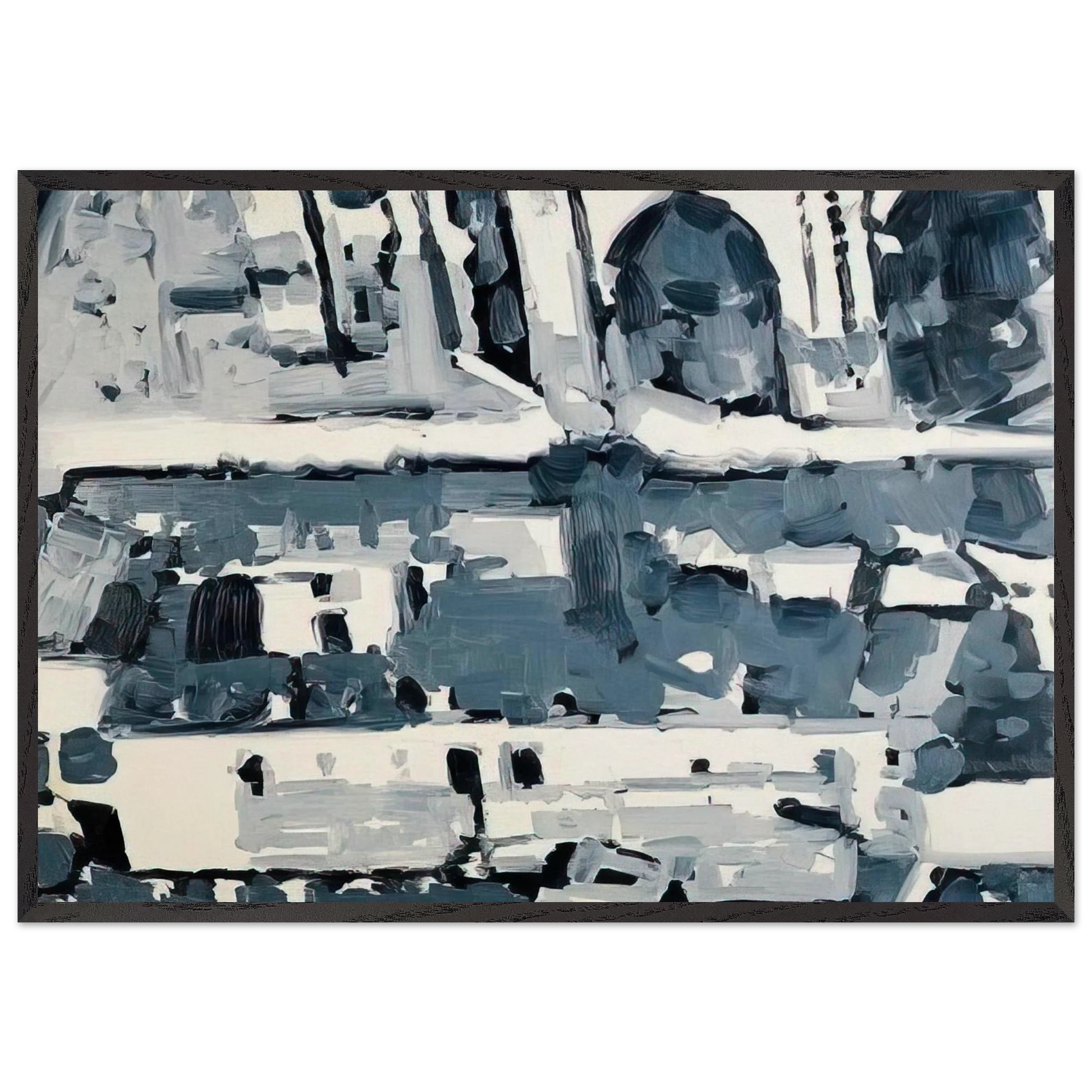 TOWNSCAPE M4 1968 - Gerhard Richter Framed Art Print – Black Wooden Frame - Default Title - -Framed Art Print