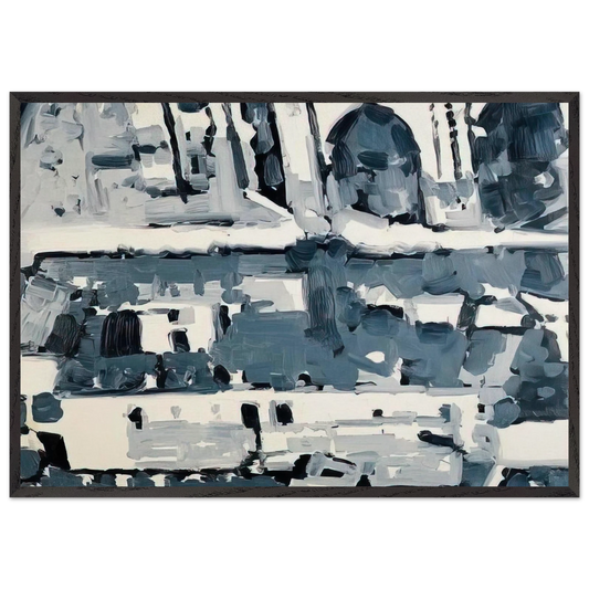 TOWNSCAPE M4 1968 - Gerhard Richter 70x100 cm / 28x40 inches Framed Art Print – Black Wooden Frame