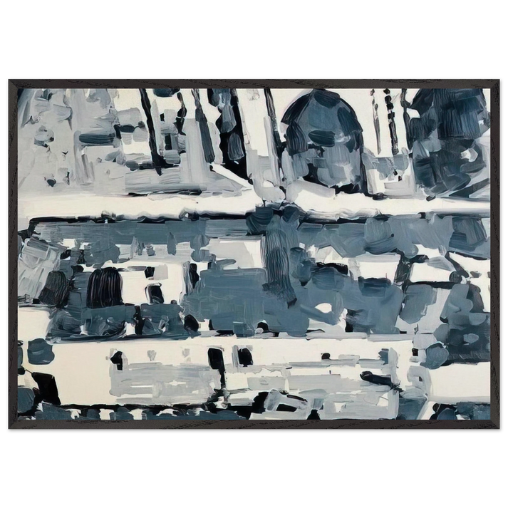 TOWNSCAPE M4 1968 - Gerhard Richter 70x100 cm / 28x40 inches Framed Art Print – Black Wooden Frame