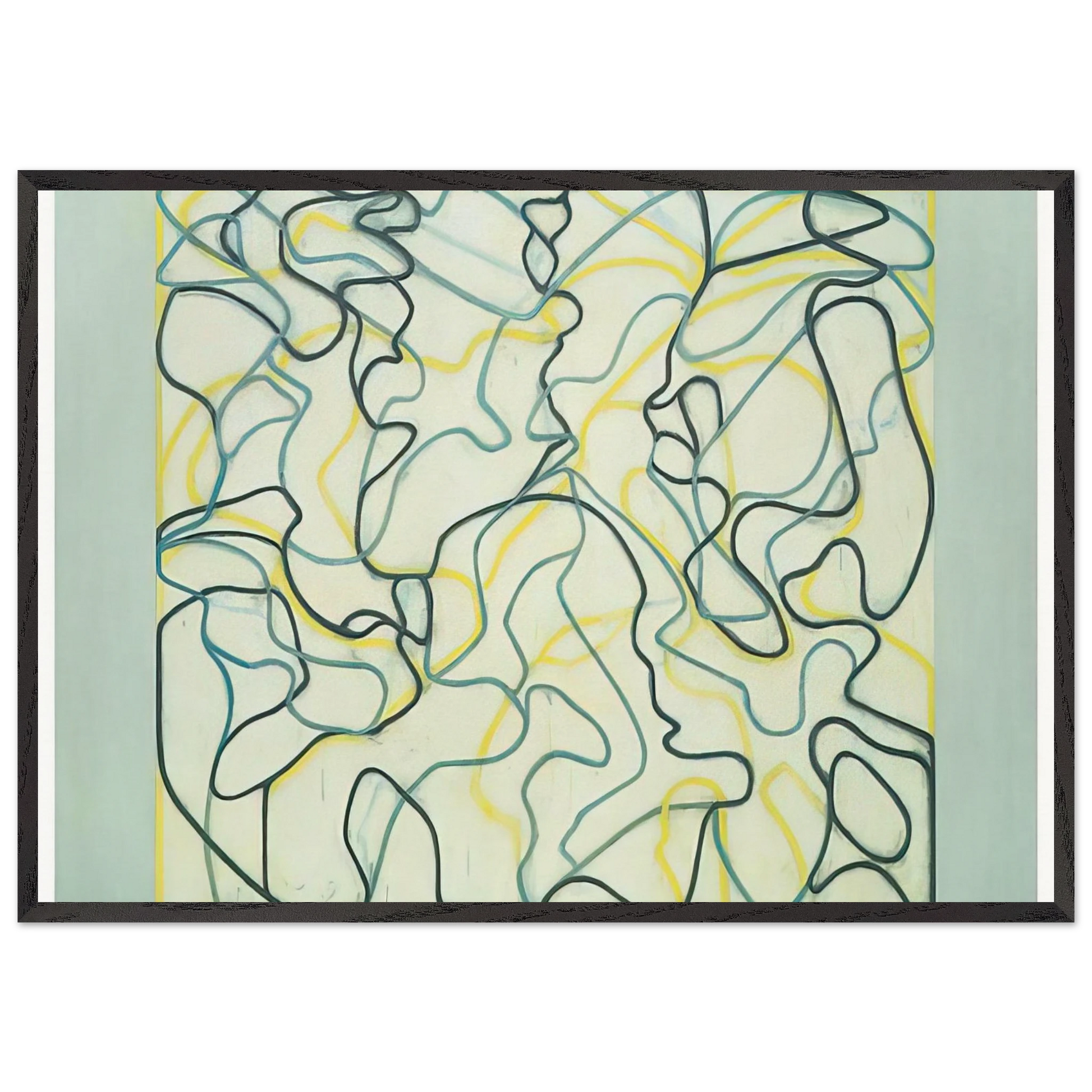 Second Letter Zen Spring - 2009 - Brice Marden Framed Art Print – Black Wooden Frame - Default Title - -Framed Art Print