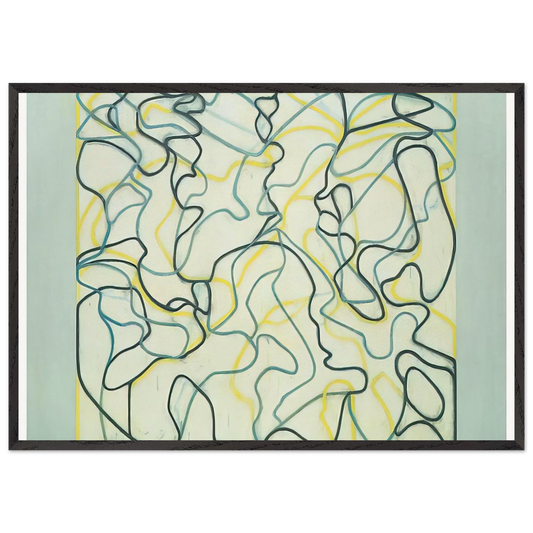 Second Letter Zen Spring - 2009 - Brice Marden Framed Art Print – Black Wooden Frame - Default Title - -Framed Art Print