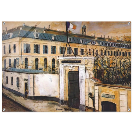 MILITARY HOSPITAL - Maurice Utrillo Acrylic Print - 70x100 cm / 28x40″ inches
