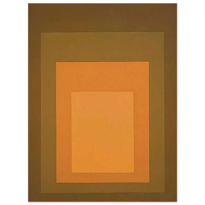 Josef Albers - HOMAGE TO THE SQUARE AUTUMN CLIMAX 1963  75x100 cm / 30x40inches Fine Art Poster