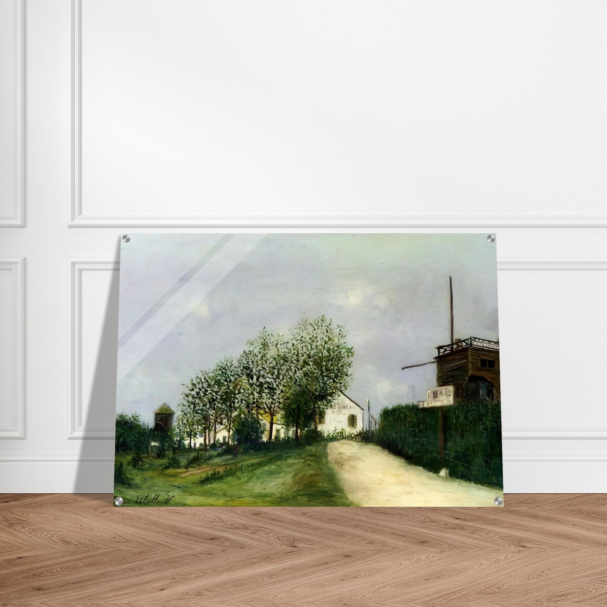 MOULIN IN SANNOIS - Maurice Utrillo Acrylic Print - 70x100 cm / 28x40″ inches | Maurice Utrillo Wall Art | Maurice Utrillo Prints