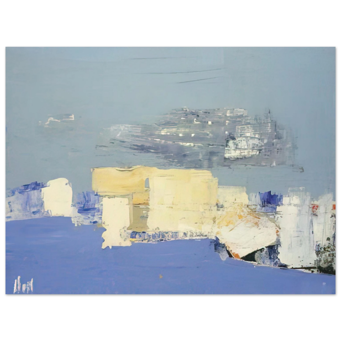 Nicolas de Stael - Paysage méditerranéen - Art Informel Fine Art Poster - 13x18 cm / 5x7 inches